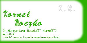 kornel moczko business card